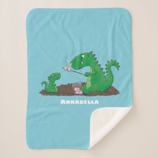 マシュマロ漫画をローストかわいいドラゴン シェルパブランケット (正面)