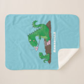 マシュマロ漫画をローストかわいいドラゴン シェルパブランケット (正面(横))