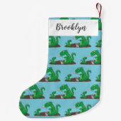 マシュマロ漫画をローストかわいいドラゴン スモールクリスマスストッキング (裏面)