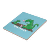 マシュマロ漫画をローストかわいいドラゴン タイル (側面)