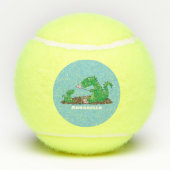 マシュマロ漫画をローストかわいいドラゴン テニスボール (裏面)