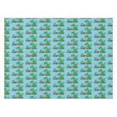 マシュマロ漫画をローストかわいいドラゴン テーブルクロス (正面(横))