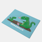 マシュマロ漫画をローストかわいいドラゴン ドアマット (アングル)