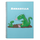 マシュマロ漫画をローストかわいいドラゴン ノートブック (正面)