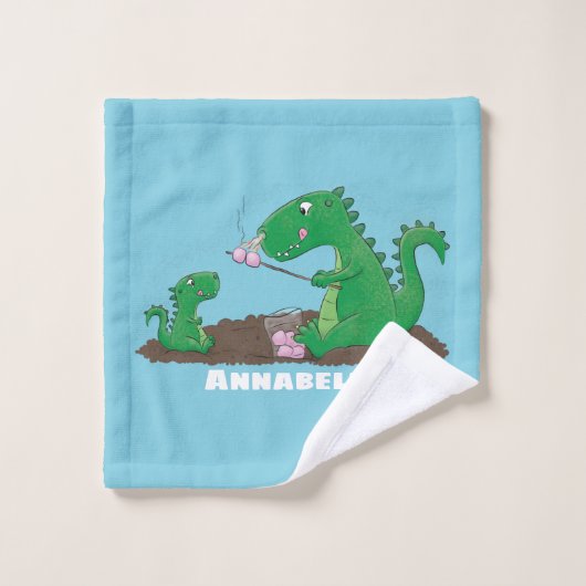 マシュマロ漫画をローストかわいいドラゴン バスタオルセット (ウォッシュタオル)