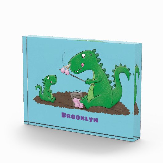 マシュマロ漫画をローストかわいいドラゴン フォトブロック (右)