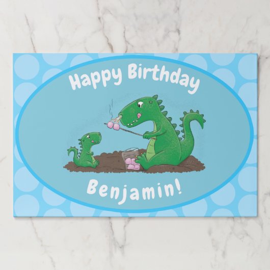 マシュマロ漫画をローストかわいいドラゴン ペーパーパッド (正面)