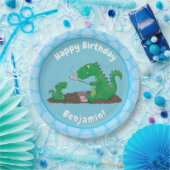 マシュマロ漫画をローストかわいいドラゴン ペーパープレート (パーティー)