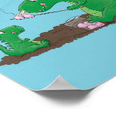 マシュマロ漫画をローストかわいいドラゴン ポスター (角)