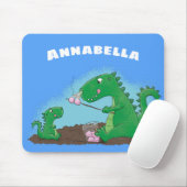 マシュマロ漫画をローストかわいいドラゴン マウスパッド (マウス)