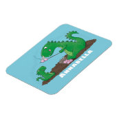 マシュマロ漫画をローストかわいいドラゴン マグネット (左側)