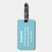 マシュマロ漫画をローストかわいいドラゴン ラゲッジタグ (裏面縦)