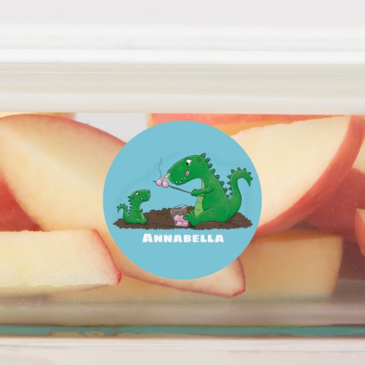 マシュマロ漫画をローストかわいいドラゴン ラベル (貼付)