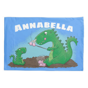 マシュマロ漫画をローストかわいいドラゴン 枕カバー