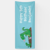 マシュマロ漫画をローストかわいいドラゴン 横断幕 (縦)