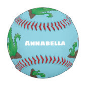 マシュマロ漫画をローストかわいいドラゴン 野球ボール (裏面)