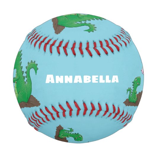 マシュマロ漫画をローストかわいいドラゴン 野球ボール (正面)