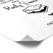 マシュマロ焚き火のサイン結婚を焼こう ポスター (角)