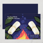 マシュマロ焚き火パーティー 招待状 (正面/裏面)