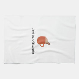 マシュマロ茶タオルと引用文おもしろい キッチンタオル
