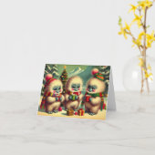 マシュマロ・イェティ カード (黄色い花)