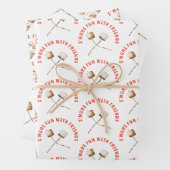 マシュマロ 焼き キャンプファイヤー バックヤード クックアウト 友達感謝祭 ラッピングペーパーシート (インサイチュ)