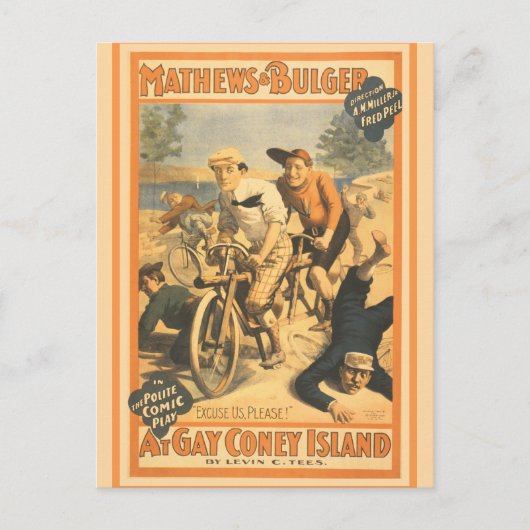 マシューアンドブルガーアットゲイコニーアイランド ポストカード (正面)