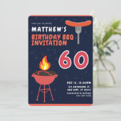 マシュー第60誕生日BBQ招待状 招待状 (スタンド正面)