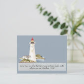 マシュー11:28 灯台　早く回復してね ポストカード (スタンド正面)