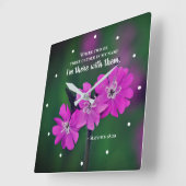 マシュー18:20僕の名に二つか三つ集まる スクエア壁時計 (傾斜)