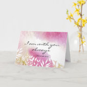 マシュー28:20イエスの言葉、私はいつもあなたと一緒です カード (黄色い花)