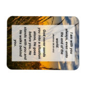 マシュー28:20私はいつもあなたと一緒です マグネット (横)