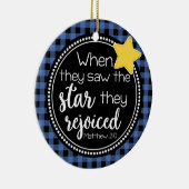 マシュー2:10の星が信仰を喜ぶ セラミックオーナメント (右)