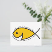 マシュー4:19魚の男性用絵はがき ポストカード (スタンド正面)