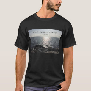 マシュー5:13アースブラックの塩 Tシャツ