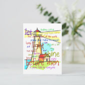 マシュー5:14-16ライトハウス1 ポストカード (スタンド正面)