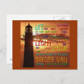 マシュー5:14-16ライトハウス2 ポストカード (正面/裏面)