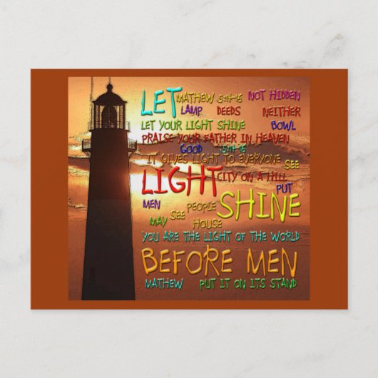 マシュー5:14-16ライトハウス2 ポストカード (正面)