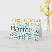 マシュー カード (黄色い花)