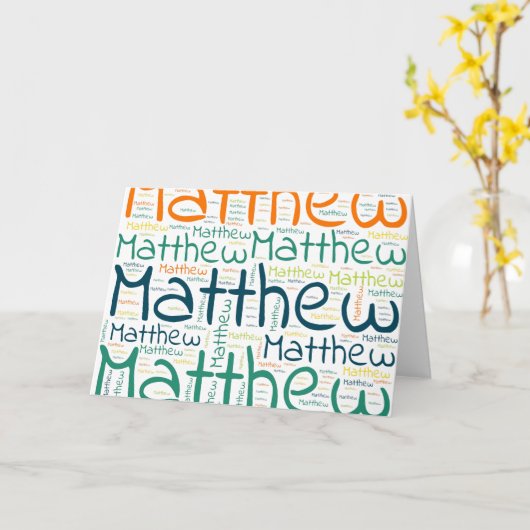 マシュー カード (黄色い花)