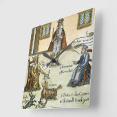 マシュー・ホプキンス(D 1647) スクエア壁時計 (傾斜)