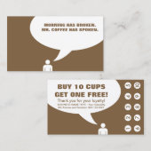 マシンでのコーヒーパンチカード ロイヤリティカード (正面/裏面)