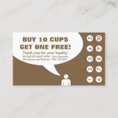 マシンでのコーヒーパンチカード ロイヤリティカード (裏面)