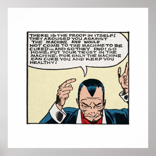 マシンのパワーレトロの宇宙漫画 ポスター (正面)