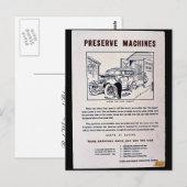 マシンの保存 ポストカード (正面/裏面)