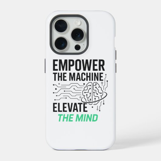 マシンを強化し、精神を高めるAIデザイン iPhoneケース (裏面)