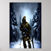 マシンガンパラディン | AIアートポスター ポスター (正面)