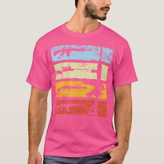マシンガンピストルシューター射撃 Tシャツ (正面)