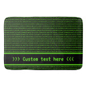 マシンコード黒と緑 – メッセージの男性 バスマット (正面)