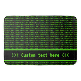 マシンコード黒と緑 – メッセージの男性 バスマット